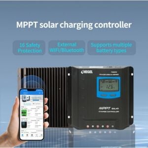 Obus Karavan Mppt Solar Şarj Kontrol Cihazı Hegel Wifi Bağlantılı 30A 12/24V Hegel