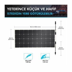 Obus Karavan Renogy Güneş Paneli 175 Watt 12V (Monokristal)