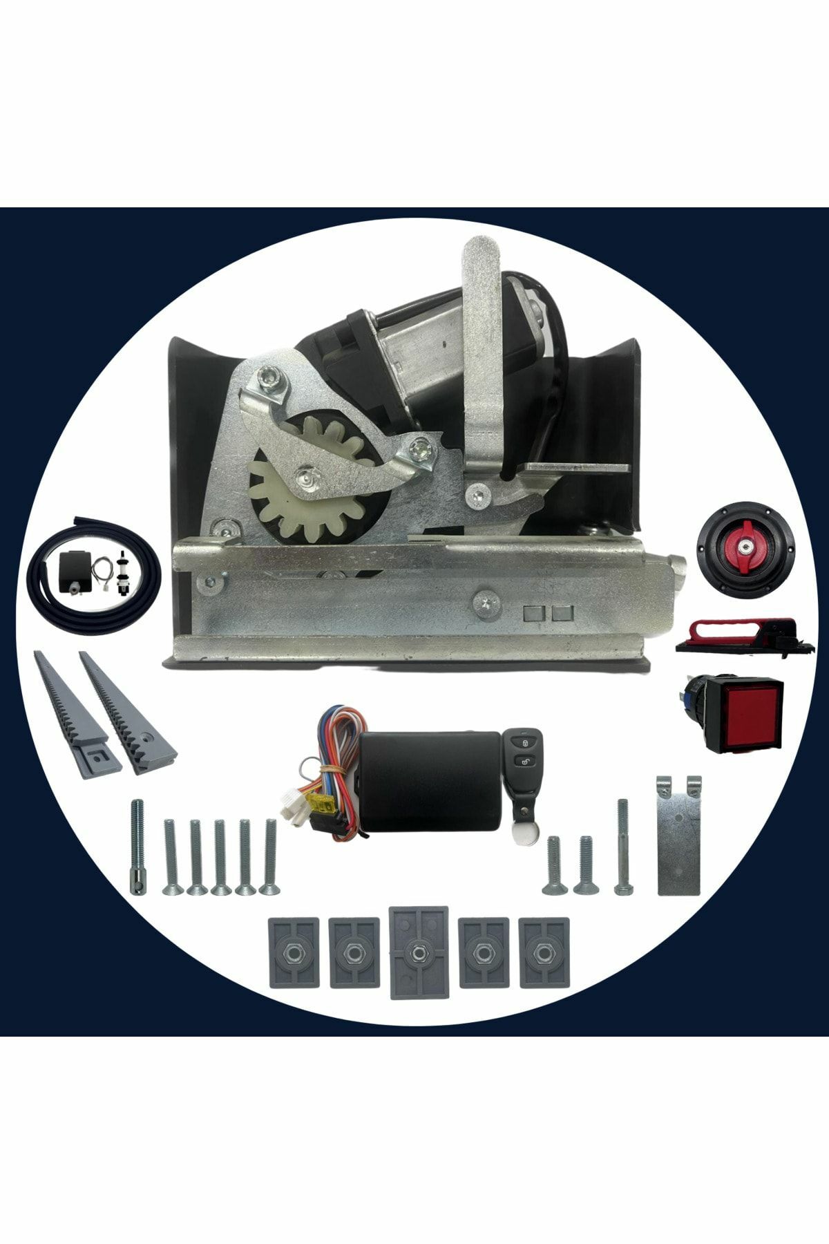 Obus Karavan Çift Motorlu Universal Otomatik Kayar Kapı Sistemi (OKUL PAKET)