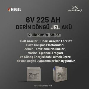 Obus Karavan Hegel 6V 225 AH Derin Döngü Jel Akü