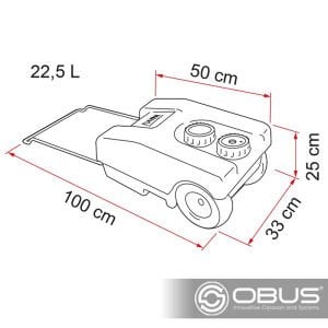 Obus Karavan Fiamma 23 Litre Mavi Temiz Su Deposu
