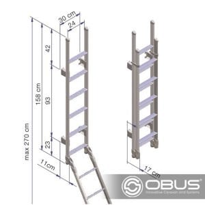 Obus Karavan Thule Deluxe Onbir Adımlı Katlanır Merdiven