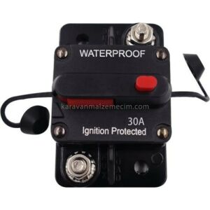 Obus Karavan Waterproof Dc Sigorta 30 Amper Otomatik Sigorta