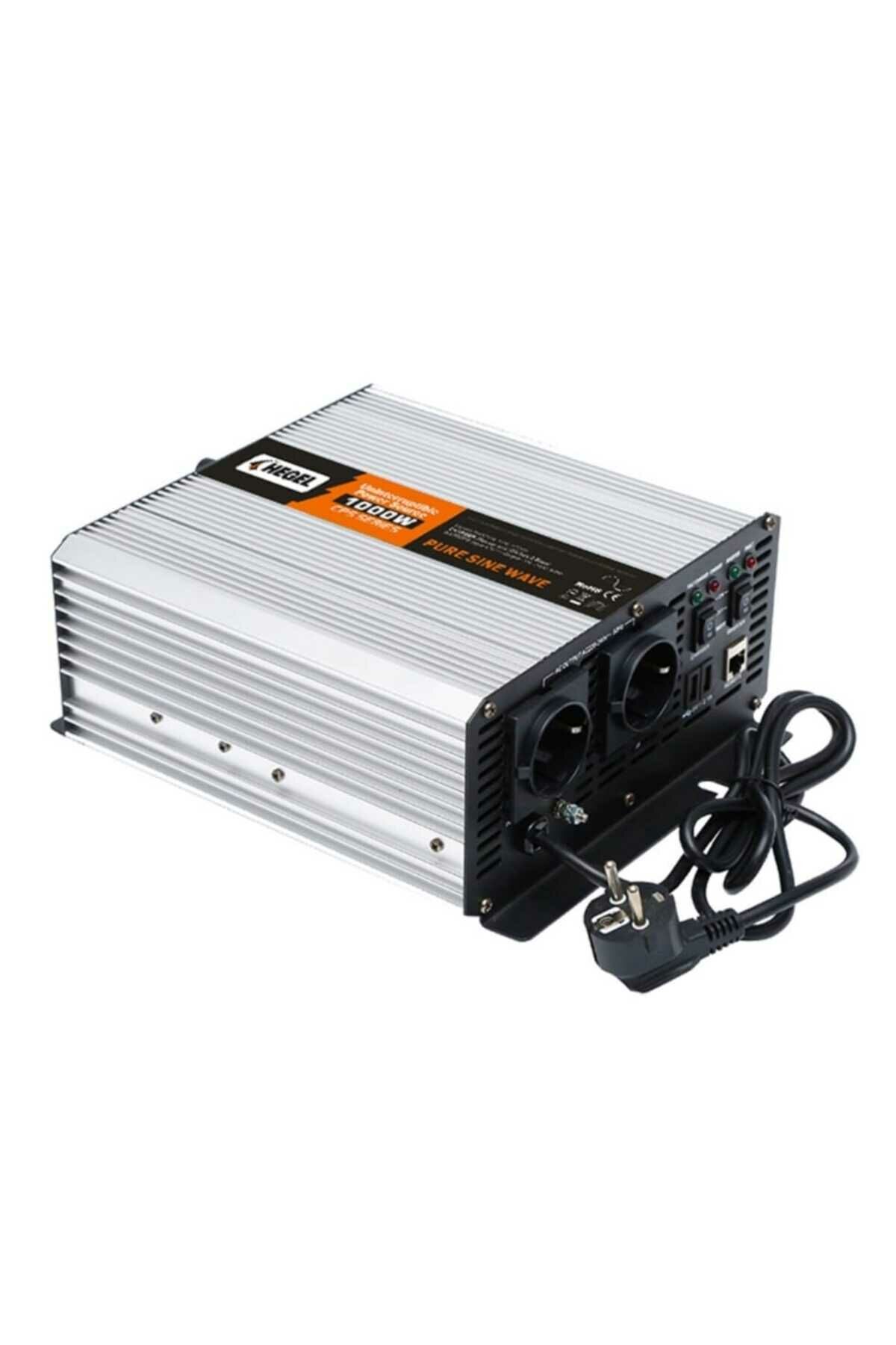 Obus Karavan Hegel Tam Sinüs İnverter 1000W/12V 10A AC 220V Şarjlı