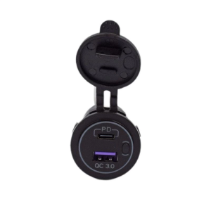 12V USB priz 30W PD USB C 18W QC 3.0 port çift araba şarjı yüzey montaj