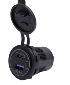 12V USB priz 30W PD USB C 18W QC 3.0 port çift araba şarjı yüzey montaj