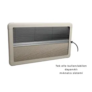 Babarvy Cam Amortisörlü Karavan Pencere & Cam 120x50 Cm - 90° açılır