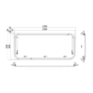 Babarvy Amortisörlü Cam - 90° açılır 120x50