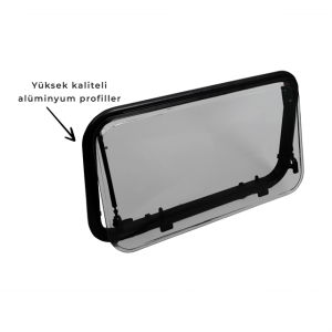 Babarvy Amortisörlü Cam - 90° açılır 120x50