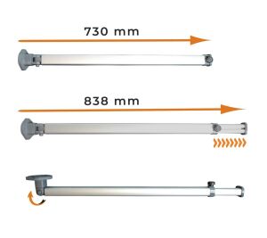 Babarvy Masa Ayağı Dipten Kırmalı Uzatmalı (Uzun)