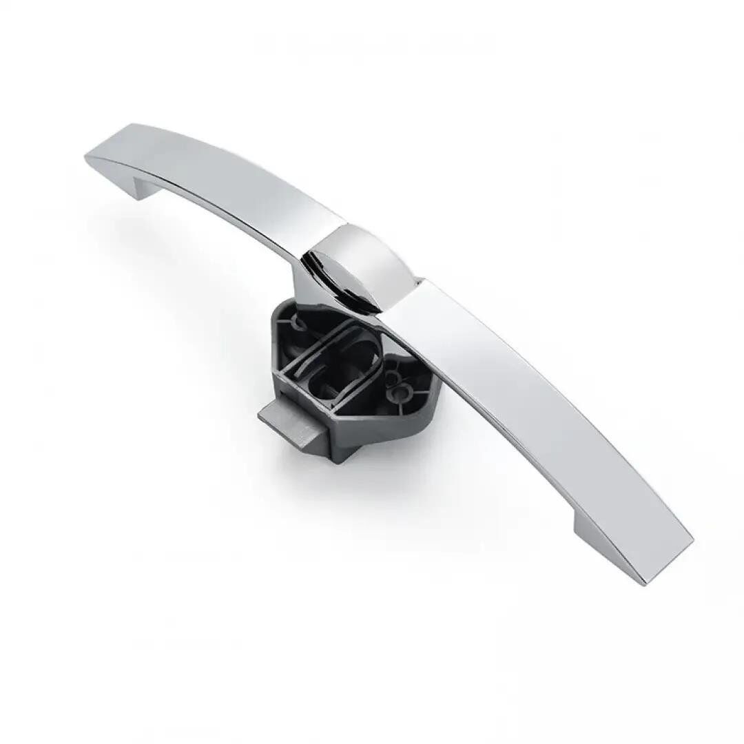 Babarvy Bas Aç Kulplu Ortadan Bas Aç 16 cm Dolap/Çekmece Kilidi (Krom)