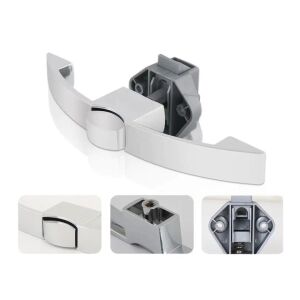 Babarvy Bas Aç Kulplu Ortadan Bas Aç 16 cm Dolap/Çekmece Kilidi (Krom)