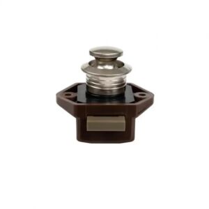 Babary Bas Aç Yuvarlak Küçük Dolap/Çekmece Kilidi (Satin Nikel)