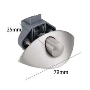 Babarvy Bas Aç Yarım Ay Dolap/Çekmece Kilidi (Satin Nikel)