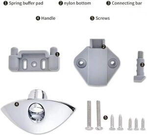 Babarvy Bas Aç Yarım Ay Dolap/Çekmece Kilidi (Satin Nikel)