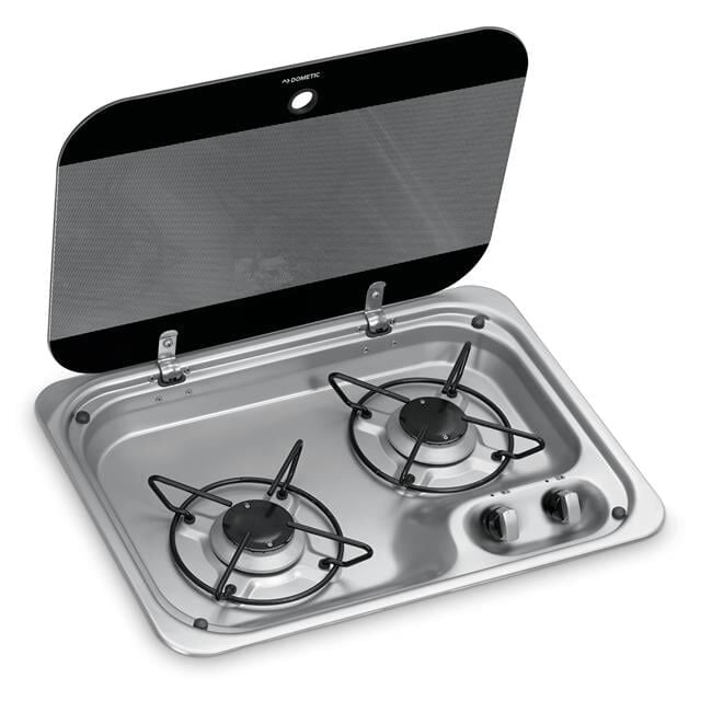 Dometic HBG 2335 İki Gözlü Gazlı Ocak Cam Kapaklı 460x335 mm