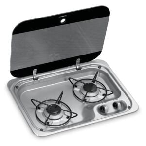 Dometic HBG 2335 İki Gözlü Gazlı Ocak Cam Kapaklı 460x335 mm