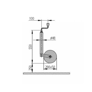 Al-Ko Destek Tekeri 48mm Plus 150 kg