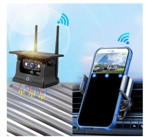 Solar Şarjlı Wireless Karavan Geri Görüş Kamerası 1080P - Premium