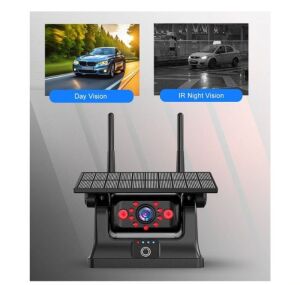 Solar Şarjlı Wireless Karavan Geri Görüş Kamerası 1080P - Premium