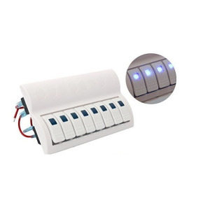 8'Lİ DAHİLİ SİGORTALI KARAVAN KONTROL PANELİ (BEYAZ)