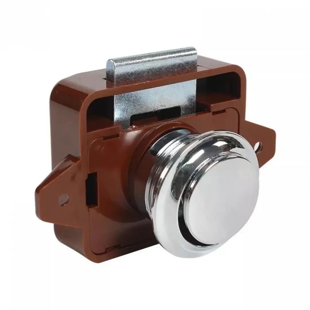 Babarvy Bas Aç Büyük Yuvarlak Dolap/Çekmece Kilidi (Krom)