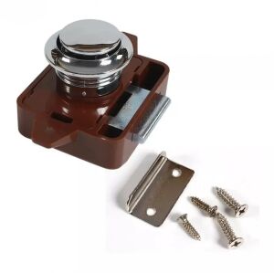 Babarvy Bas Aç Büyük Yuvarlak Dolap/Çekmece Kilidi (Krom)