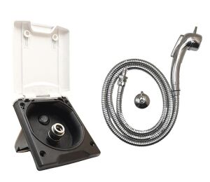 Babarvy Kapaklı Dış Duş  Soğuk (Beyaz)