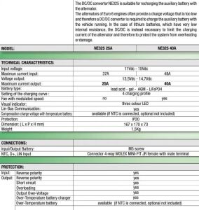Nordelettronica 12/12-40A DC-DC Şarj