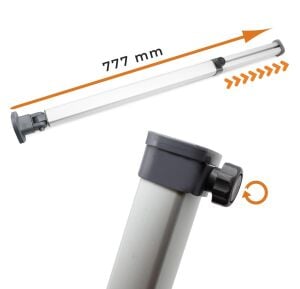 Babarvy Masa Ayağı Dipten Kırmalı Uzatmalı (Kısa)