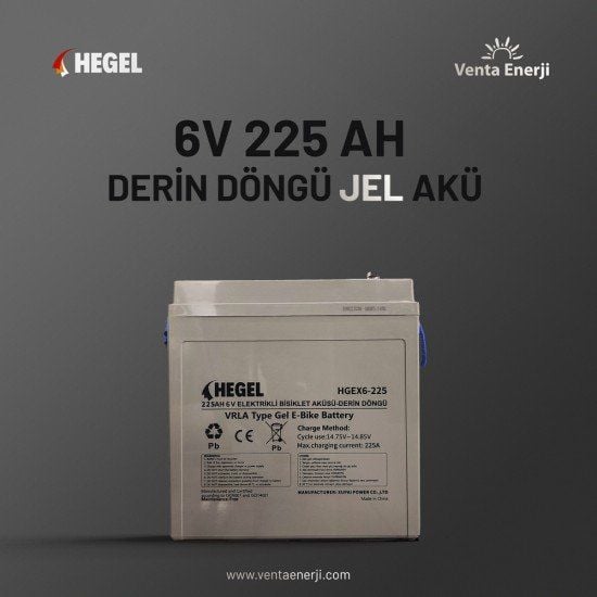 Obus Karavan Hegel 6V 225 AH Derin Döngü Jel Akü