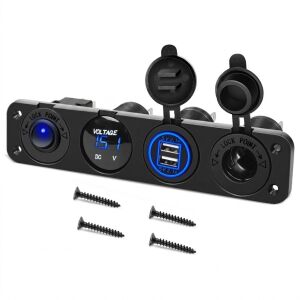 Dc 12V 24V Panel montaj 3 Usb bağlantı noktaları 2 usb-bir 3.1A + tip-c Pd3.0 araç şarj soketi