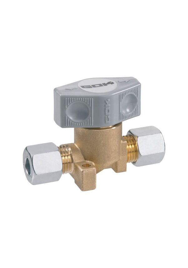 Gok Cf8 8mm Karavan Tekli Gaz Vanası Bakır - Gri