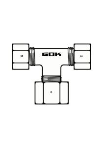 Gok 10-10-8mm Çelik Gaz Borusu Çoklayıcı T Bağlantı Aparatı