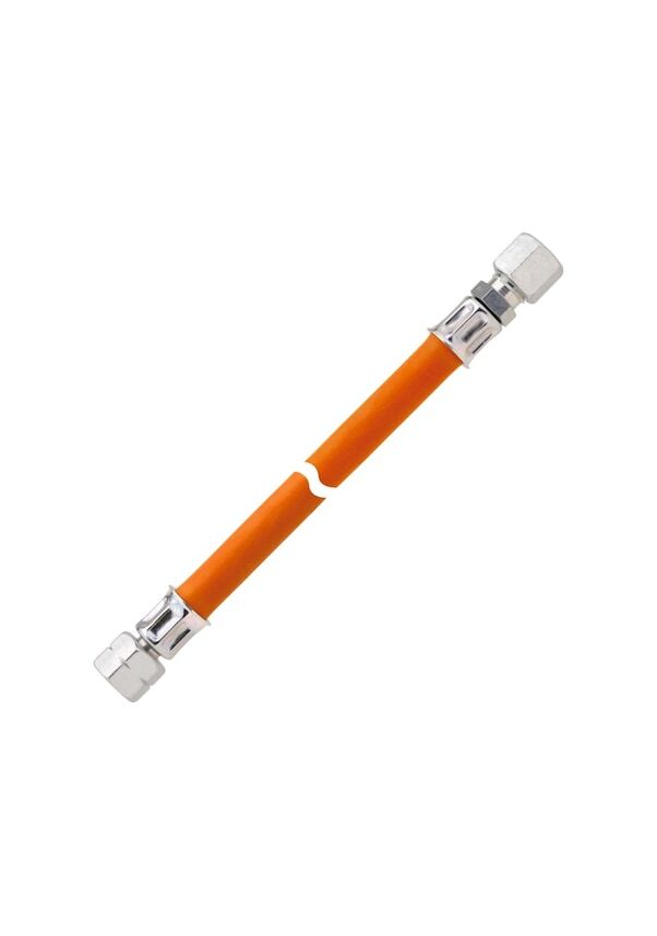 Gok G1/4 Cf8 Plastik 75cm 8mm Boru Bağlantılı Karavan Gaz Hortumu Turuncu