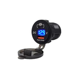 OBUS KARAVAN Pano Tip Voltmetreli 2'li Usb 3.0 + Type-C ButonluIC-266D-6