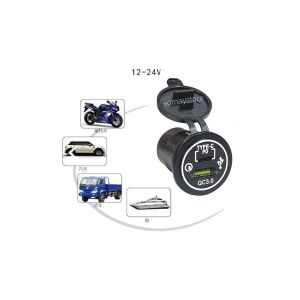 OBUS KARAVAN Pano Tipi USB 3.0 + Type-C Soket 12-24V - TYPE-C 30W - USB 18WIC-266C-5