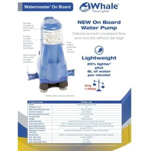 Whale Watermaster 2.0Bar/8L 12V Su Pompası Hidrofor
