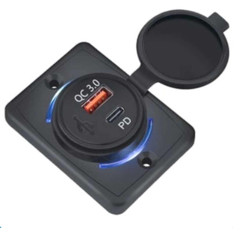 USB ŞARJ PANO TİP USB3.0 + TYPE-C SOKET KULAKLI IC266C-10