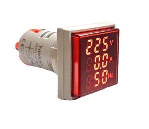 AD22-22VAHS 22mm Dijital Volt-Amper-Herzmetre Kare