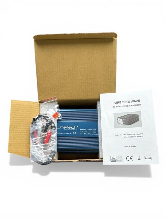Linetech Tam Sinüs İnvertör 12V 300W Pure Sine Wave Inverter