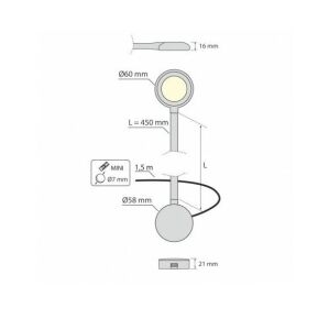 Dometic Okuma Lambası (L80TM) 12v