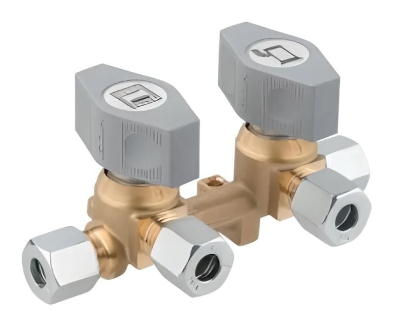 KARAVAN GAZ DAĞITICI VALF İKİLİ (10-2x8-10)