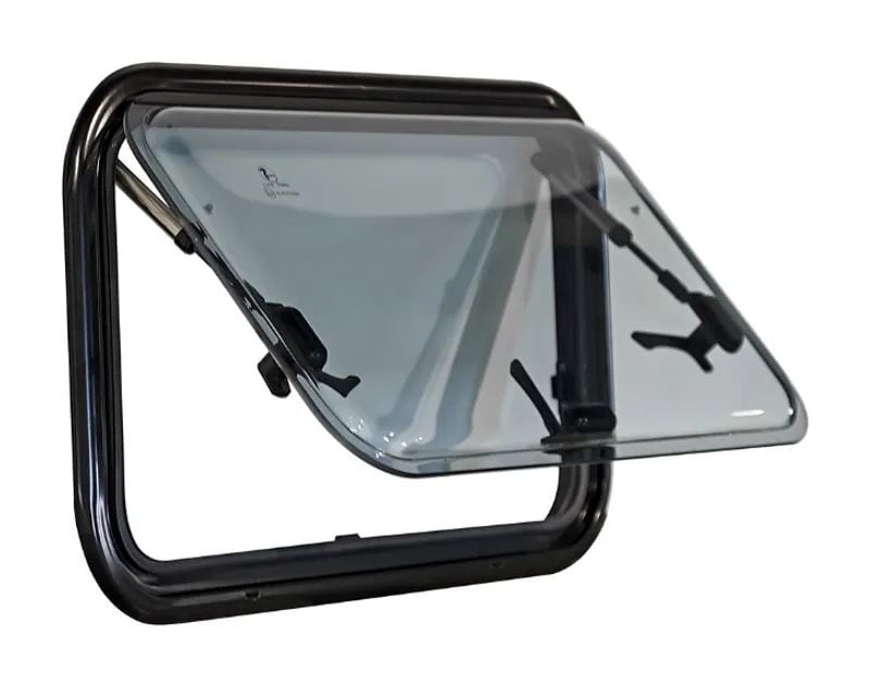 Berhimi Amortisörlü Karavan Penceresi & Karavan Camı 30x50 cm (Beyaz) Perde-Sineklik Dahil