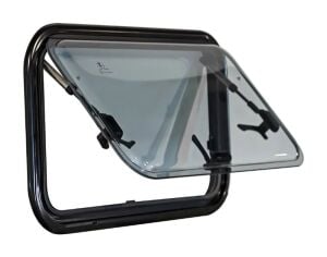 Berhimi Amortisörlü Karavan Penceresi & Karavan Camı 35x60 cm (Beyaz) Perde-Sineklik Dahil