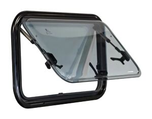 Berhimi Amortisörlü Karavan Penceresi & Karavan Camı 35x60 cm (Beyaz) Perde-Sineklik Dahil