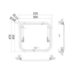 Babarvy Cam Amortisörlü - 90° açılır