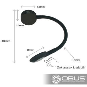 Obus Karavan Westacc﻿ Esnek Spot Lamba - 2x USB