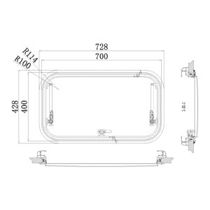Babarvy Cam Amortisörlü - 90° açılır