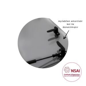 Babarvy Cam Amortisörlü Karavan Pencere & Cam 90x45 Cm- 90° açılır